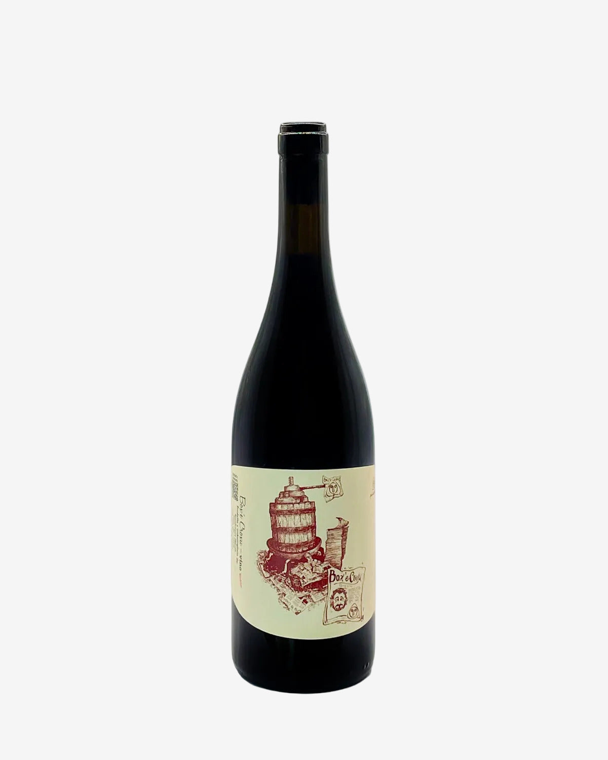 Bottiglia di Box'e Croxu 2022 vino naturale rosso della cantina Panevino di Gianfranco Manca